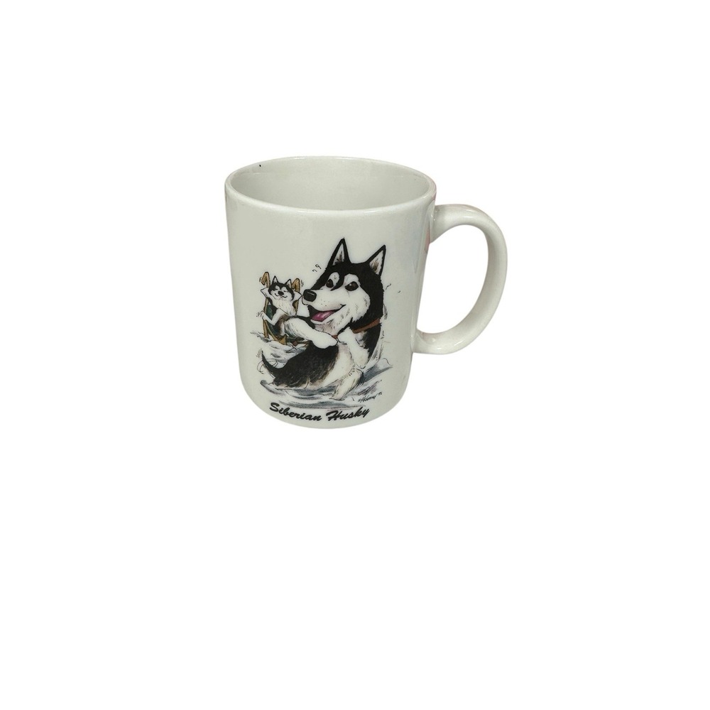 vintage krazy kid designs‎ mccartney siberian husky coffee mug cup